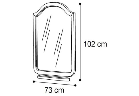 Κεντρικός ή Τρίπτυχος Καρυδί Καθρέφτης για Μπουντουάρ CG-330126
