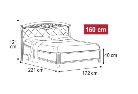 Κρεβάτι Με Χειροποίητο Στολίδι από Χυτοσίδηρο CG-050472