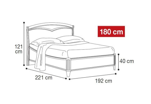Κρεβάτι με Ορθοπεδικό Τελάρο Σε Καρυδί Απόχρωση CG-050470