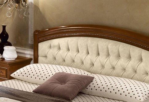 Λευκό ή Καρυδί Κόμψό Ιταλικό Κρεβάτι CG-050454