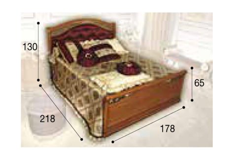 Βασιλικό Κρεβάτι με Κόκκινο Ταφτά και Κρύσταλλα CG-050481