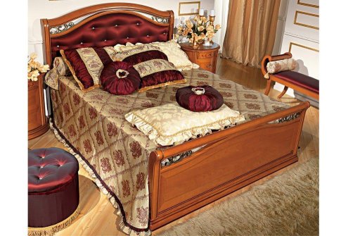 Βασιλικό Κρεβάτι με Κόκκινο Ταφτά και Κρύσταλλα CG-050481