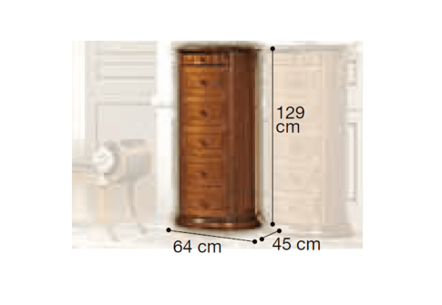 Κολώνα-Συρταριέρα με Χρυσά Αντικέ Πόμολα CG-370206