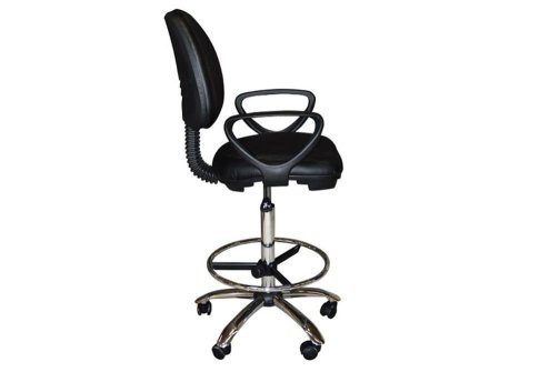 Υπερυψωμένη Καρέκλα Σχεδιαστηρίου σε Μαύρο Χρώμα ΒΒ-080308