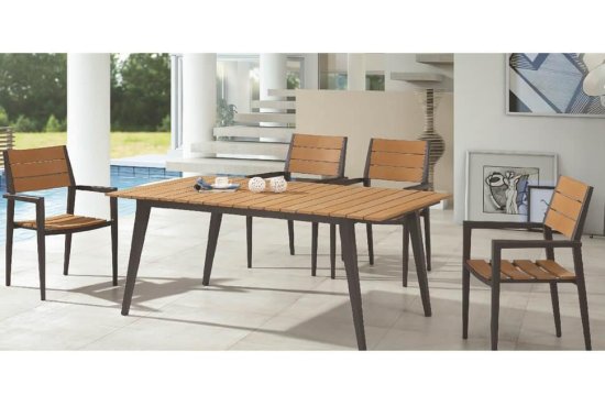 Τραπέζι Εξωτερικού Χώρου από Αλουμίνιο και Επιφάνεια Polywood AG-220449