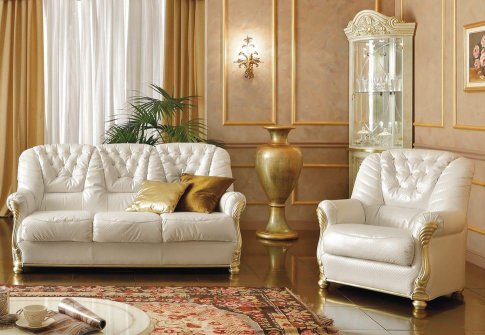 Καναπές-Κρεβάτι Διθέσιος με Χρυσές Λεπτομέρειες CG-105034