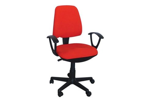 Καρέκλα Γραφείου Ενδεδυμένη με Ύφασμα σε Κόκκινο Χρώμα 080434
