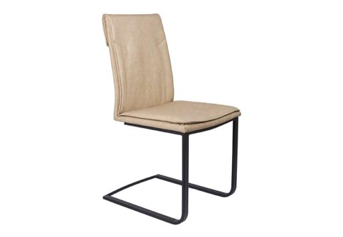 Καρέκλα με Ιδιαίτερο Στυλ από Τεχνητό Δέρμα και Μεταλλική Βάση V-190377
