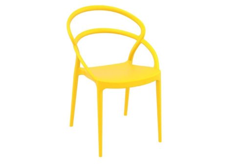 Καρέκλα με Ανοιχτή Πλάτη από Πολυπροπυλένιο σε Γκρι Χρώμα 222061