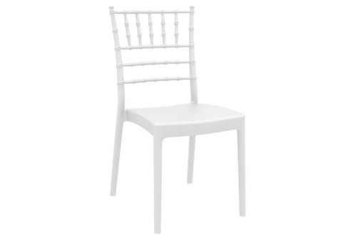 Καρέκλα από Πολυπροπυλένιο και Fiber σε Λευκό Χρώμα 224011