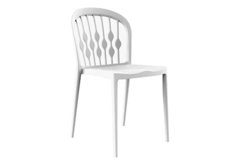 Καρέκλα από Πολυπροπυλένιο με Κομψό Σχέδιο σε Λευκό Χρώμα Z-222071