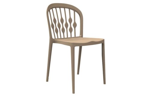 Καρέκλα από Πολυπροπυλένιο με Κομψό Σχέδιο σε Λευκό Χρώμα Z-222071