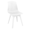 Μοντέρνα Καρέκλα από Πολυπροπυλένιο σε Λευκό Χρώμα Ζ-222059