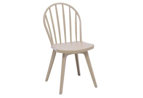 Καρέκλα με Οβάλ Σχέδιο σε Γκρι Χρώμα Z-190396
