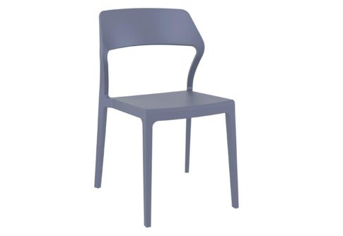Μπεζ Καρέκλα με Τετράγωνο Σχήμα από Πολυπροπυλένιο Z-222063