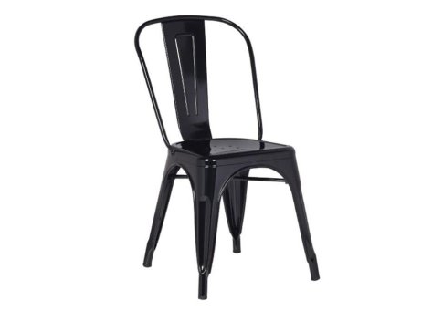 Μεταλλική Καρέκλα σε Βιομηχανικό Στυλ σε Μαύρο Χρώμα Z-190394
