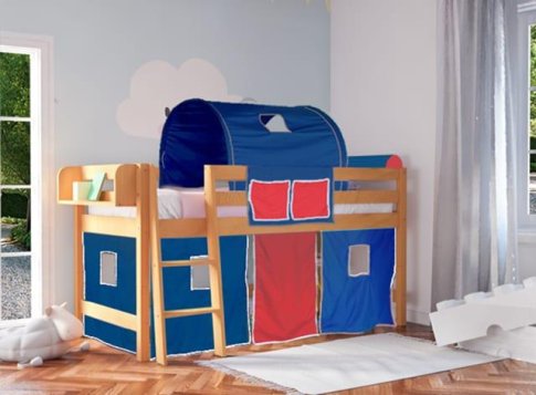Κρεβάτι Παιδικό Ψηλό Μασίφ Οξιά S-280048