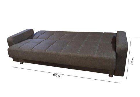 Τριθέσιος Καναπές Κρεβάτι με Χώρο Αποθήκευσης Φ-105054