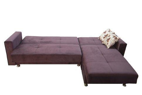 Γωνιακός Καναπές Κρεβάτι με Πουφ  Φ-100100