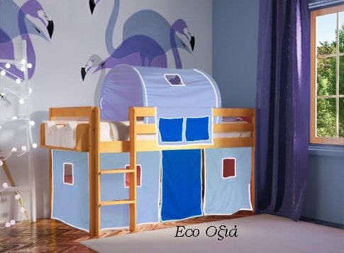 Κρεβάτι Παιδικό Ψηλό Μασίφ Οξιά S-280048