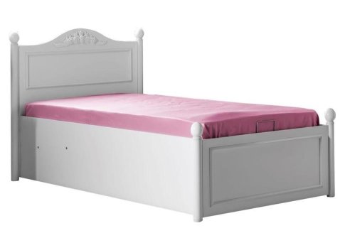 Κοριτσίστικο Λευκό Κρεβάτι με Σχέδιο Λουλούδι Siena Φ-280063