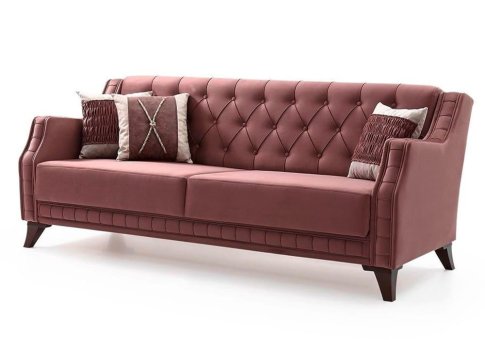 Καναπές- Κρεβάτι Vintage Σε Απόχρωση Σάπιο Μήλο  Φ-105072
