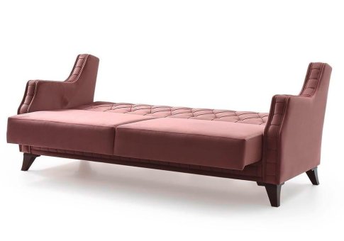 Καναπές- Κρεβάτι Vintage Σε Απόχρωση Σάπιο Μήλο  Φ-105072