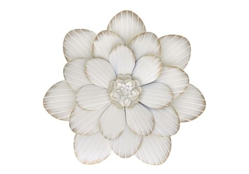 Διακοσμητικό Μεταλλικό Λουλούδι Ροζ,  Γκρι ή  Λευκό Η-146003